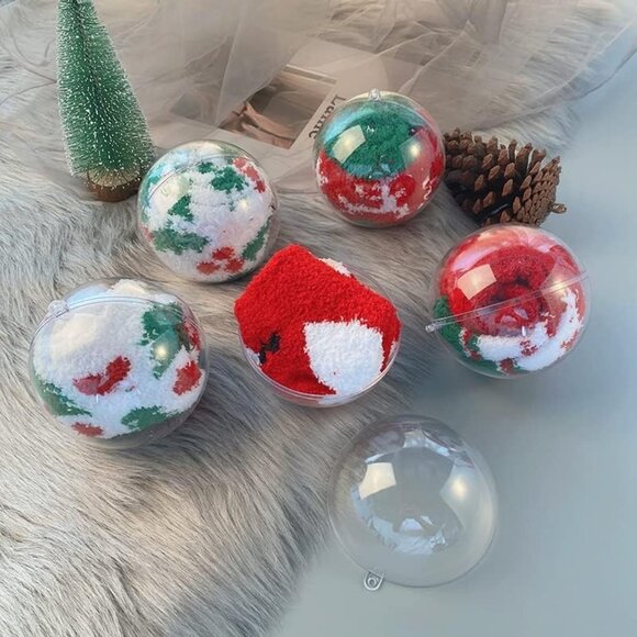 50 Bath Bomb Molds Shells 1.6'' Clear DIY Crafting Ball Ornament ornament favor - Picture 2 of 9